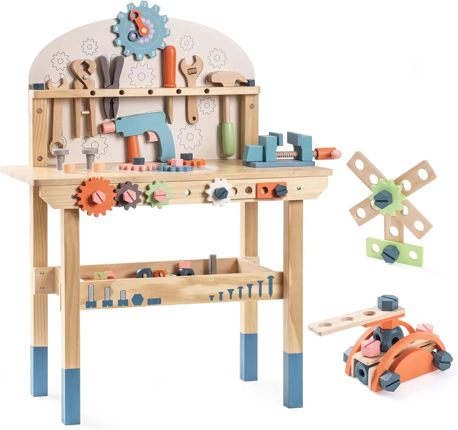 Tools Workshop For Kids - Robotime Robud Juego de banco de