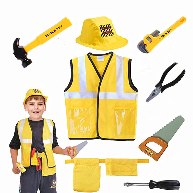 Tools Workshop For Kids - Disfraz de chaleco de trabajador de