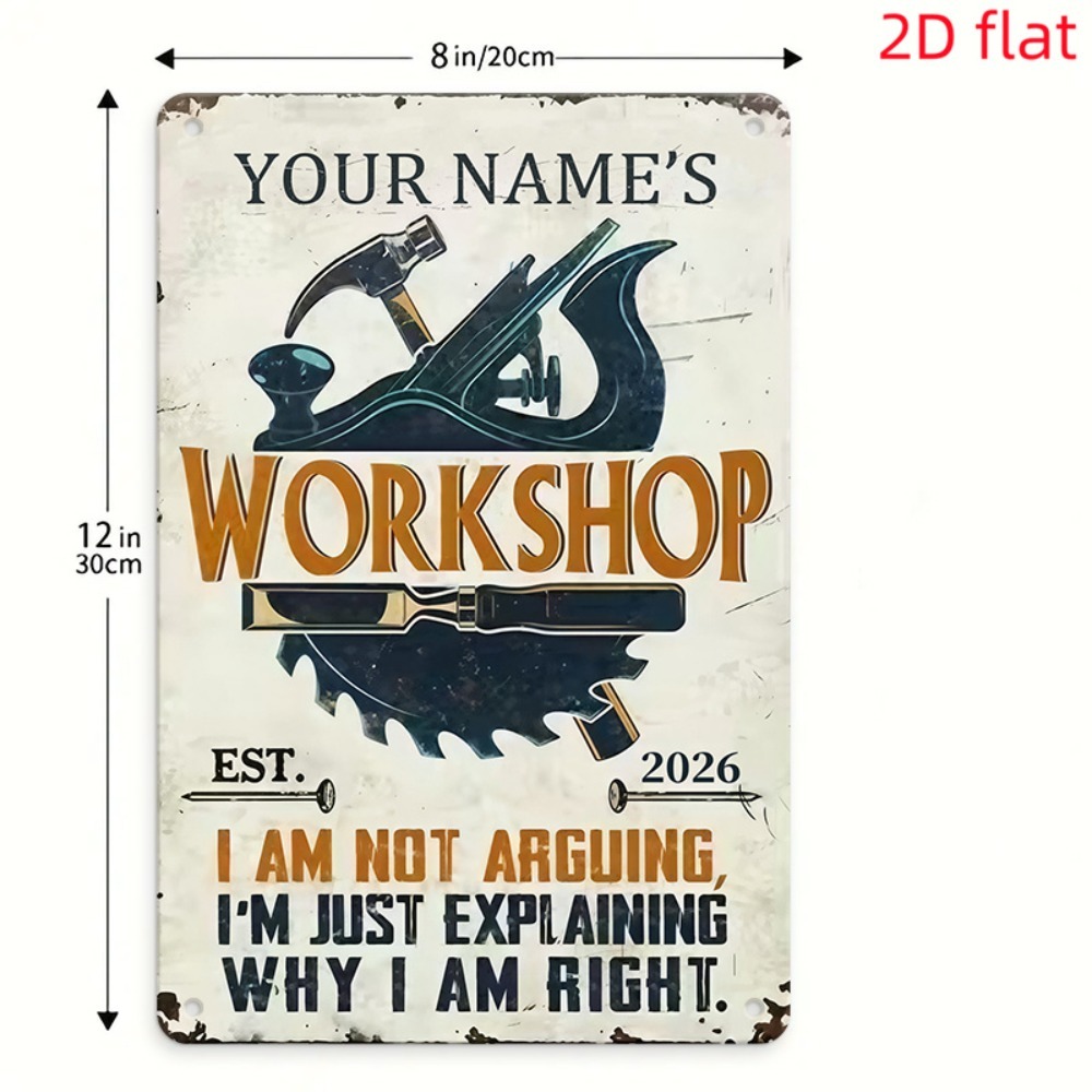 [Plano 2D] 1 pieza Letrero Met - Workshop Tools With Name reseña y precio