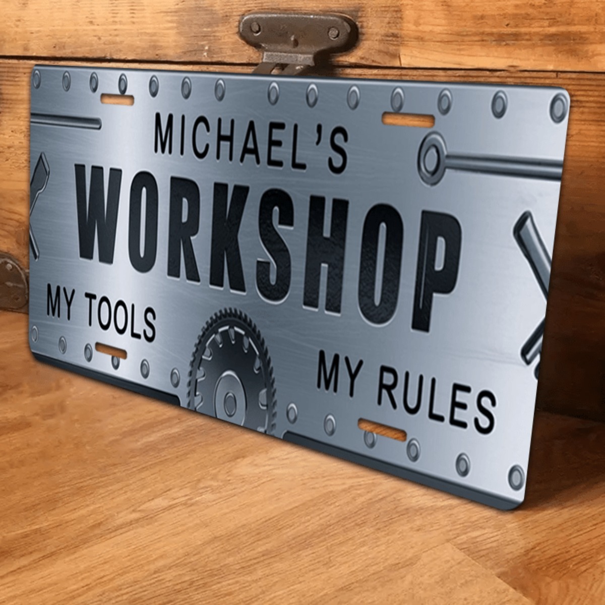 Letrero de Aluminio Personaliz - Workshop Tools With Name reseña y precio