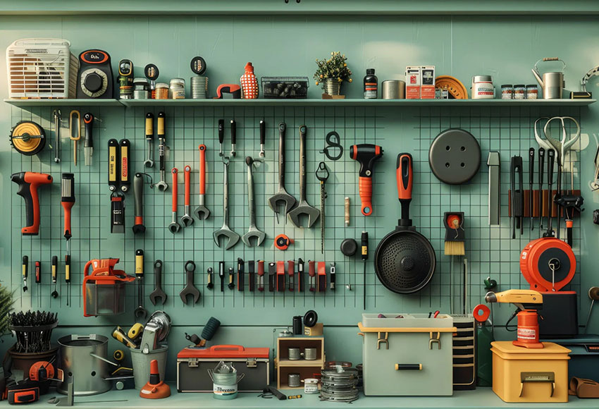 Fondo de fotografía Mehofond,  - Workshop Tools Background reseña y precio